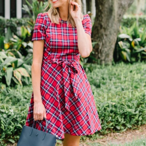 Draper James Love Circle Dress in Angie Plaid - Picture 2 of 5